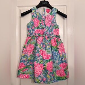 Floral Kids Dress - Blue and Pink